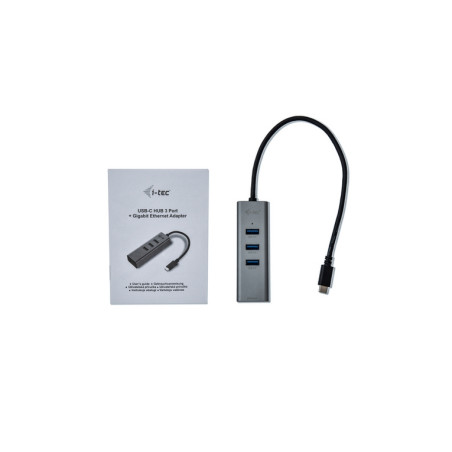 I-TEC CAVO USB-C METAL HUB 3 PORT+GIGABI