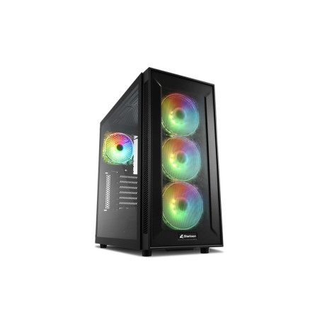 SHARKOON CASE ATX TG6M RGB 2XUSB 2.0, 2X