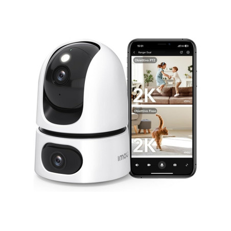 CAMERA DOME 3MP+3MP PTZ SIRENA FARO 3.6M