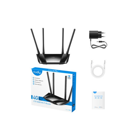 ROUTER 300MBPS 4P 10/100 4 ANT FISS E -N