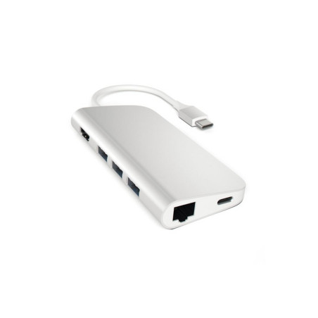 HUB DOCK TYPE C MULTIPORT 4K SILVER GIGA