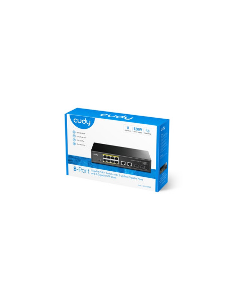SWITCH 8P GIGABIT POE+ 2P UPLINK 2P GIGA